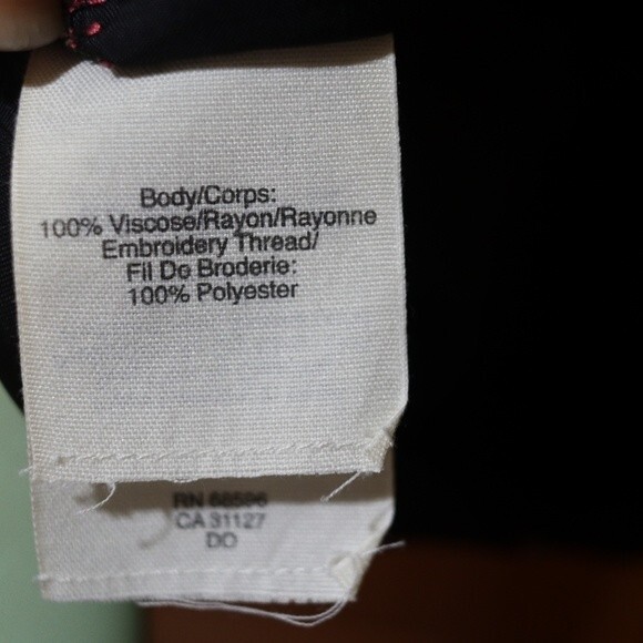 Pure DKNY Short Sleeve Colorful Embroidered Top Medium Rayon Chic Playful - Picture 15 of 15